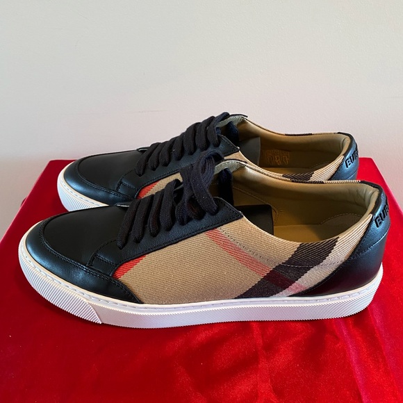 BURBERRY New Salmond Check Sneakers - Picture 4 of 6